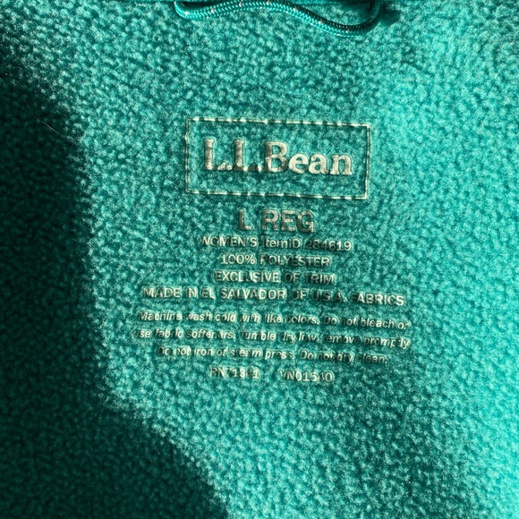 L.L Bean Turquoise Fleece Jacket - Picture 5 of 5